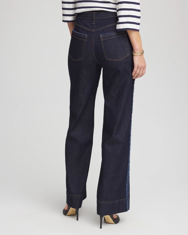 Frayed High-Rise Wide-Leg Jeans - image 4